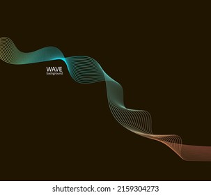 Abstract colorful wave lines background. Vector abstract colored line art. Bright poster with dynamic waves. Colorful banner template. Vector illustration.