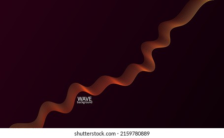 Resumen del fondo de las líneas de onda coloridas. Arte de línea de color abstracto vectorial. Afiche luminoso con ondas dinámicas. Colorida plantilla de banner. Ilustración vectorial.