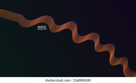Abstract colorful wave lines background. Vector abstract colored line art. Bright poster with dynamic waves. Colorful banner template. Vector illustration.