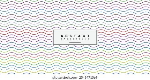 Abstract colorful wave lines background design vector