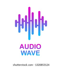 Abstract colorful wave lines flowing isolated on white background for vector design elements in concept of sound, music, technology, science.