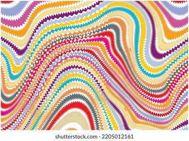 abstract colorful wave lines, vector geometric pattern, wavy curved with doodles style line, illustration background, geometrical waves striped.
