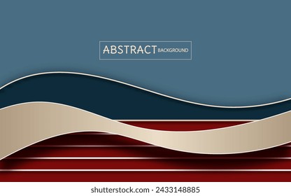 Abstract colorful wave with lines, vector illustration