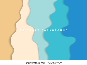 abstract colorful wave papercut background