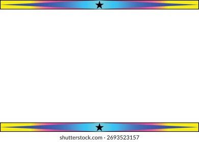 Abstract colorful wave pattern design with a rainbow line frame vector illustration template