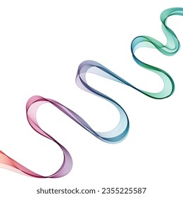 Abstract colorful wave pattern. Vector design element. Colorful wave.