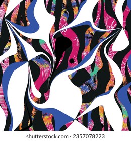 Abstract colorful wave pattern. Vector Illustration