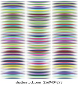 Abstract Colorful Wave Pattern, Vibrant Hues, Curved Lines, Striped Design, Geometric Background