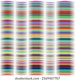 Abstract Colorful Wave Pattern: Vibrant Hues and Geometric Design