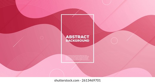 Abstract colorful wave pink gradient background. Simple elegant banner background. Wave pattern background. Eps10 vector