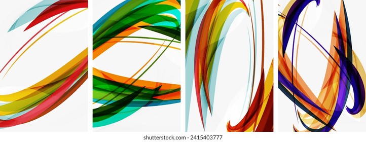 Abstract colorful wave posters for wallpaper, business card, cover, poster, banner, brochure, header, website