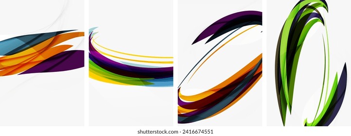 Abstract colorful wave posters for wallpaper, business card, cover, poster, banner, brochure, header, website