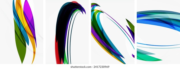 Abstract colorful wave posters for wallpaper, business card, cover, poster, banner, brochure, header, website