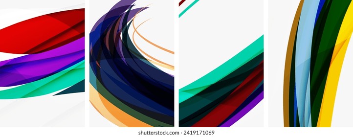 Abstract colorful wave posters for wallpaper, business card, cover, poster, banner, brochure, header, website