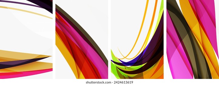 Abstract colorful wave posters for wallpaper, business card, cover, poster, banner, brochure, header, website