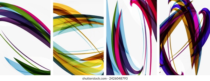 Abstract colorful wave posters for wallpaper, business card, cover, poster, banner, brochure, header, website