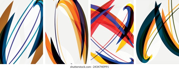 Abstract colorful wave posters for wallpaper, business card, cover, poster, banner, brochure, header, website