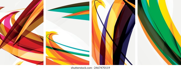 Abstract colorful wave posters for wallpaper, business card, cover, poster, banner, brochure, header, website