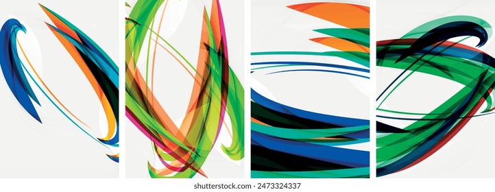 Abstract colorful wave posters for wallpaper, business card, cover, poster, banner, brochure, header, website