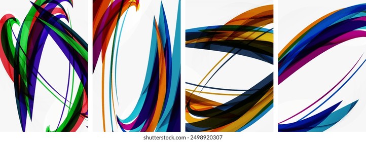 Abstract colorful wave posters for wallpaper, business card, cover, poster, banner, brochure, header, website