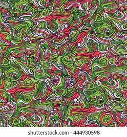 abstract colorful wave seamless pattern can be used for wallpaper, fills, web page background,surface textures.Hand drawn doodle design