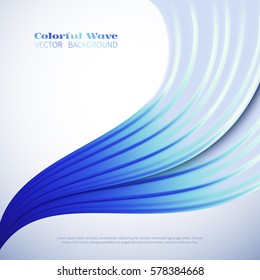 Abstract colorful wave shape isolated.Background for presentations or banner or wallpaper for web.