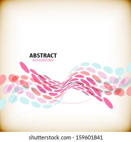 Abstract colorful wave shapes background