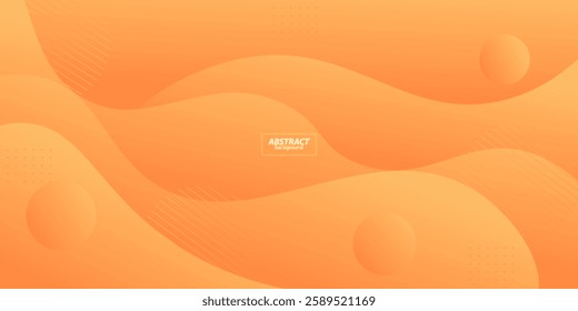 Abstract colorful wave soft orange 3D background. Wave fluid shape pattern design. Vector Eps10