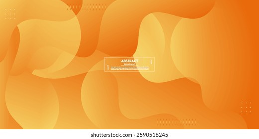 Abstract colorful wave soft orange 3D background. Wave fluid shape pattern design. Vector Eps10