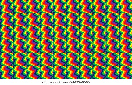 abstract colorful wave square block background, Multi layers color. Carving art. Cover layout material design template. Abstract realistic decoration texture, LGBTIQQ plus