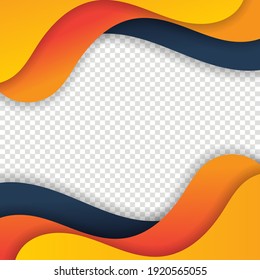 Abstract colorful wave transparent background. - Vector.