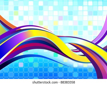 Abstract Colorful Wave Vector