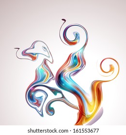 Abstract colorful wave . Vector illustration for your business presentations. EPS10.