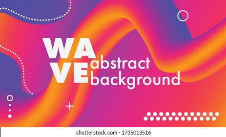 Abstract colorful wave vector illustration background. Vector illustration template for cover design for poster or advertising. Colorful modern gradient minimal vector illustration design.
