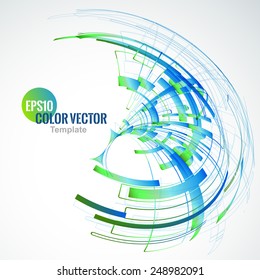 Abstract colorful wave . Vector illustration for your business presentations. EPS10.