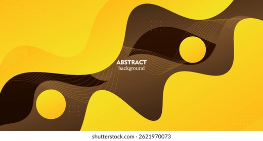 Abstract colorful wave yellow gradient background. Simple and elegant banner background. Wave pattern background. Vector Eps10