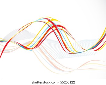 abstract colorful wave1 with colorful concept vector illustration