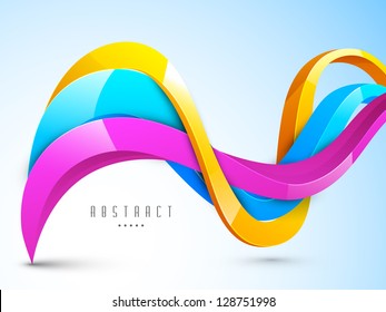 Abstract colorful waves background.