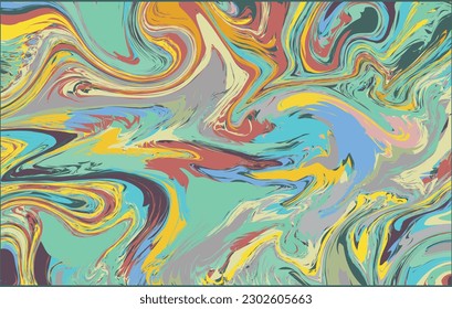 Abstract colorful waves background. Multicolored wallpaper graphic design.Psychedelic wavy lines.marble texture,liquid marble Pattern for creating artworks and prints.