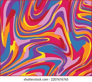 Abstract colorful waves background. Psychedelic wavy lines.marble texture, Multicolored wallpaper graphic design.liquid marble Pattern for creating artworks and prints.