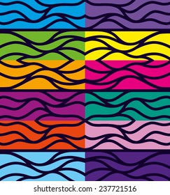 Abstract Colorful Waves Background - Vector Illustration 