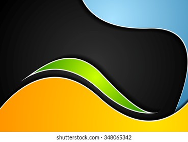 Abstract colorful waves background. Vector design