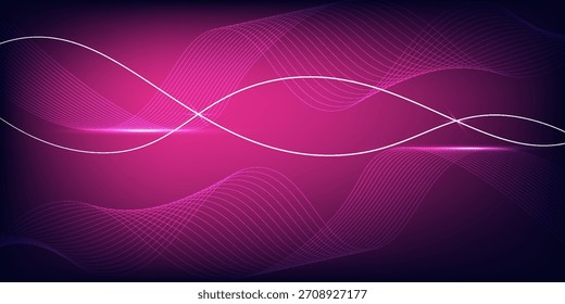 Ondas coloridas abstratas. Misturar linhas de onda. Plano de fundo de linhas de ondas de tecnologia futurista.

