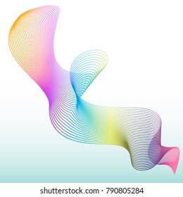Abstract colorful waves, curves, structures. Vector 10 EPS
