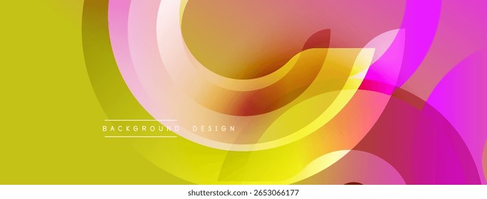 Abstract colorful waves, dynamic shapes, modern design. Gradient hues blend, creating vibrant visual experience. Background features smooth transitions.