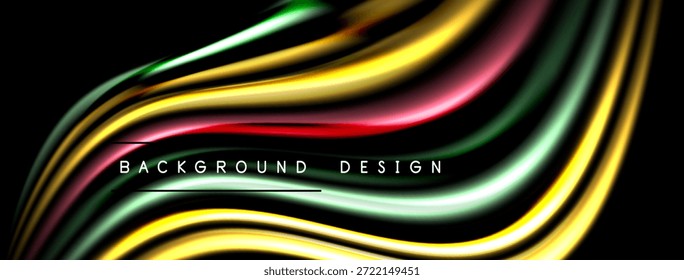 Abstractas ondas de colores forman un fondo dinámico. Las líneas brillantes crean un diseño moderno, perfecto para proyectos digitales. Los Gradientes lisos realzan el atractivo visual.