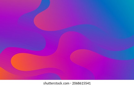 Abstrakter, bunter, geometrischer Hintergrund. Modernes Hintergrunddesign. Farbverlauf-Farbe. Zusammensetzung der flüssigen Formen. Geeignet für Präsentationsdesign. Website, Banner, Wallpaper, Broschüre, Poster