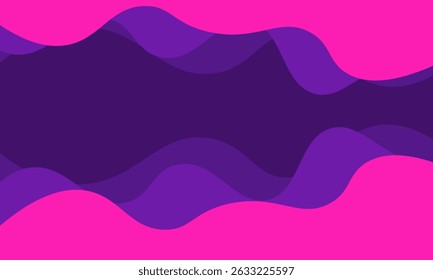 Abstract Colorful Waves Geometric Frame Background