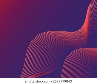 Abstract colorful waves and lines background