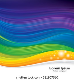 Abstract colorful waves mesh background. 